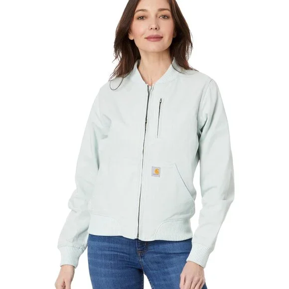 new Carhartt 102524 Rugged Flex® Relaxed Fit Canvas Jacket in dew drop 462sn - Picture 5 of 6